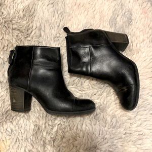 Clarks Black Block Heel Bootie